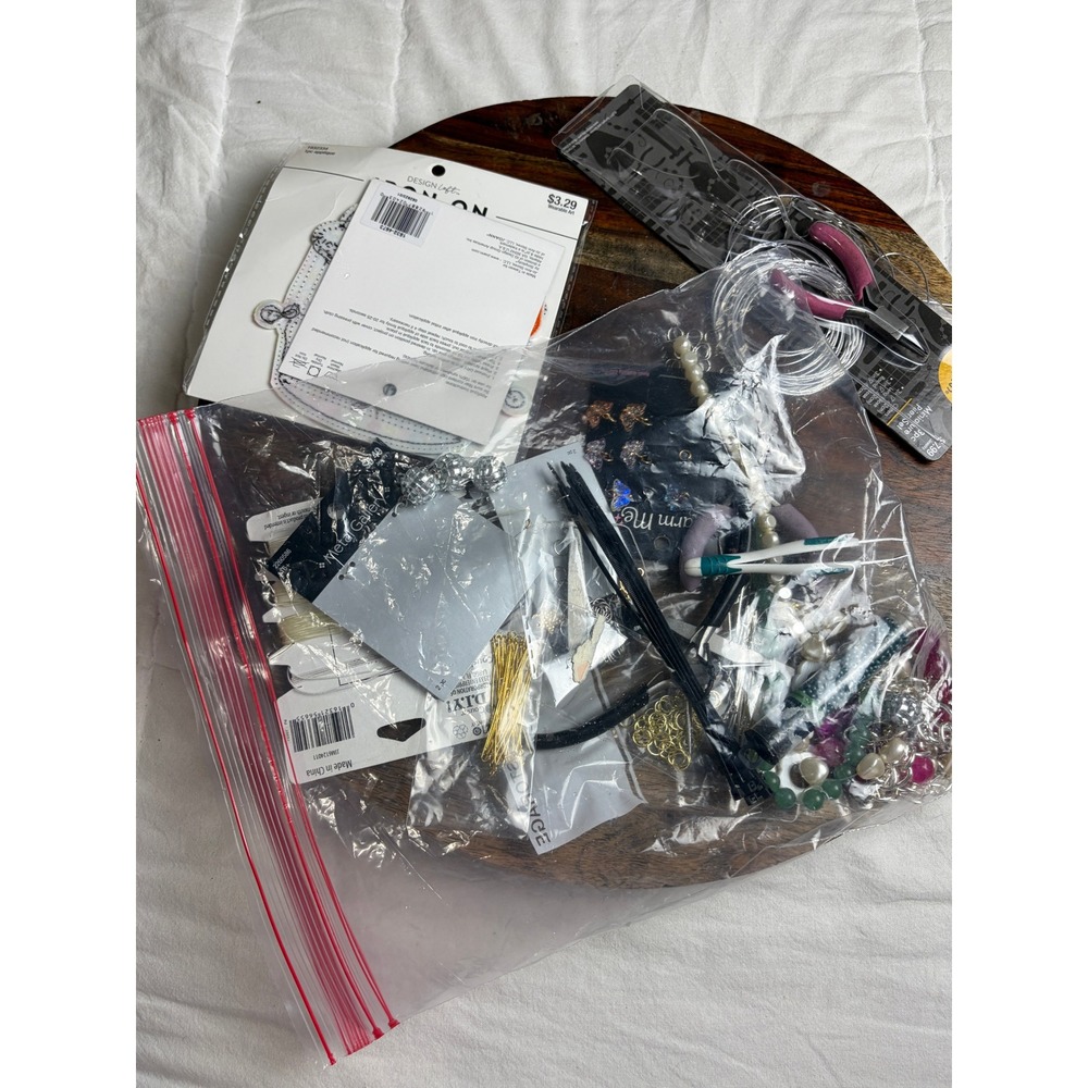 Jewelry Making Supplies Lot Pliers Beads Charms Findings Metal Gallery DIY Craft
